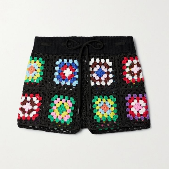 Granny square crochet summer shorts